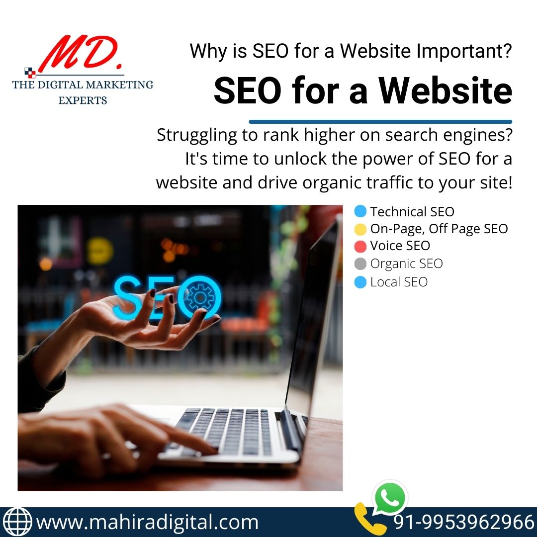 SEO for a website: Boost rankings and traffic with Mahira Digital's expert optimization strategies.